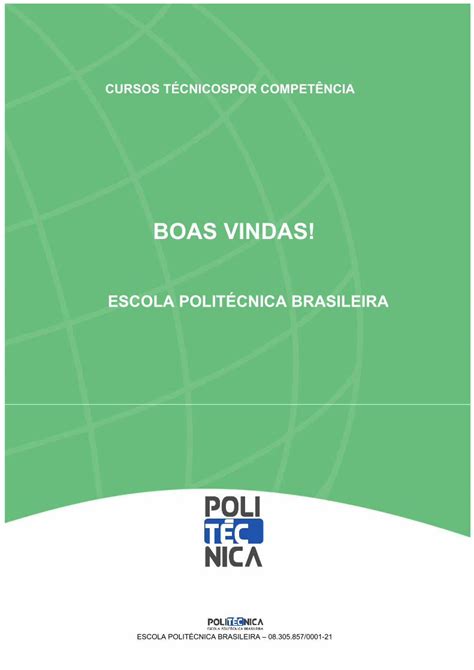 Pdf Manual De Boas Vindas Escola Polit Cnica Brasileira Compet