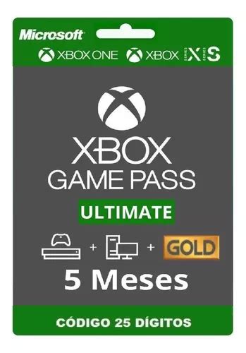 Xbox Game Pass Ultimate 5 Meses Código 25 Dígitos Mercadolivre