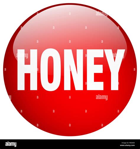 Honey Red Round Gel Isolated Push Button Stock Photo Alamy