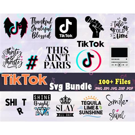 Tiktok Svg Bundle 1100 Files Inspire Uplift