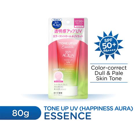 Sunplay Skin Aqua Tone Up Uv Essence Happiness Aura 80g Shopee Malaysia