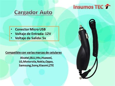 Cargador Para Auto V Celular Soul A Micro Usb Encendedor