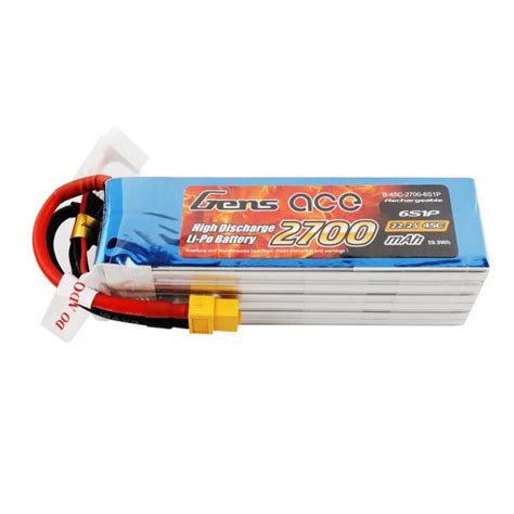 Gens Ace Mah V C S P Lipo Battery Pack With Xt Plug