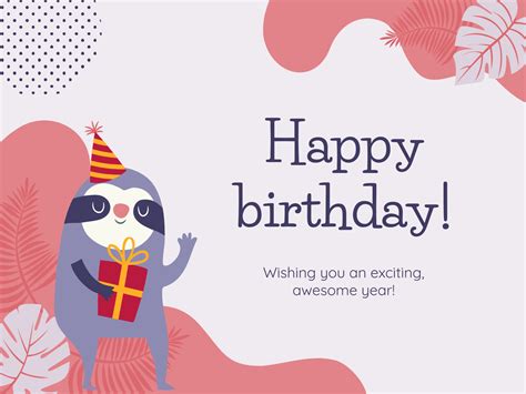 Happy Birthday Wishes Ppt Template Free Download Printable Templates