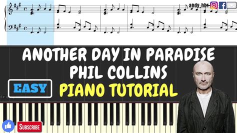 Another Day In Paradise Phil Collins Easy Piano Tutorial