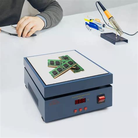 W MICROCOMPUTER ELECTRIC Hot Plate Preheat Soldering Station HD LCD Digital PicClick AU
