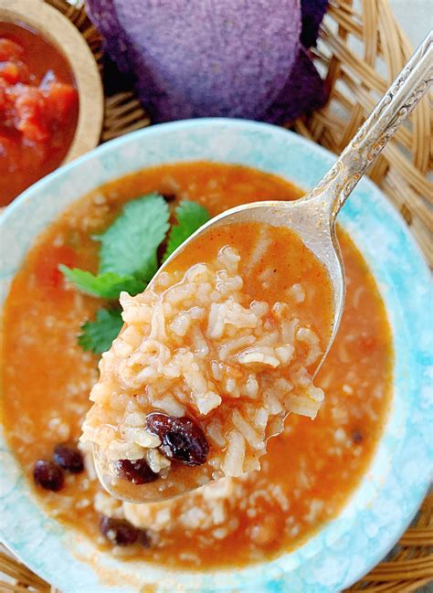 Mexican Rice And Bean Soup Foodtastic Mom