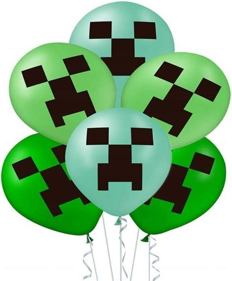 Balony Minecraft Urodzinowe Szt Creeper Tnt Cm Ceny I Opinie