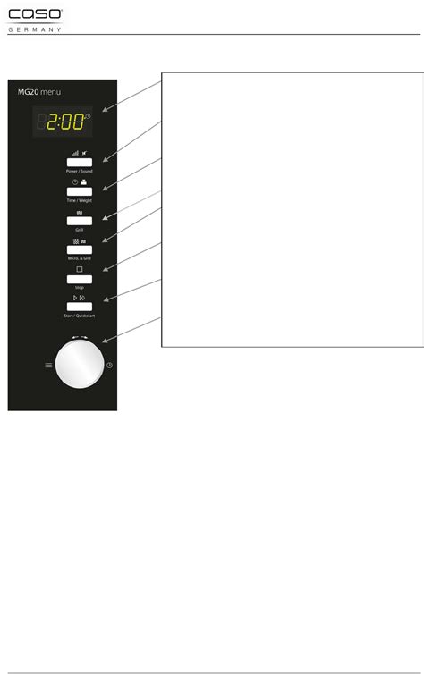 Bedienungsanleitung Caso MG 20 Menu (Seite 24 von 161) (Deutsch)