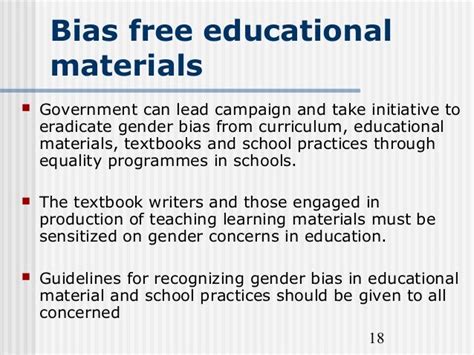 Gender Bias In Curriculumand School Practices