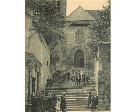 Carte Postale Ancienne Ivry Sur Seine Eglise Animation Vers L