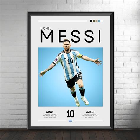 Leo Messi Poster Lionel Messi Poster Football T Sports Poster