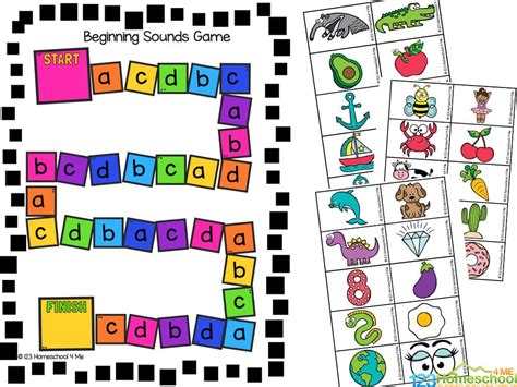 Free Printable Initial Beginning Sounds Practice With Letter Board Games