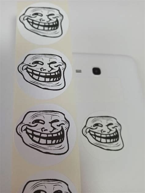 Pack Stickers Troll Face Meme 50 500 Gag Prank Sticker Face Etsy