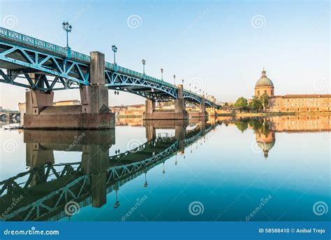 The Saint Pierre Bridge In Toulouse France Stock Photo Image Of