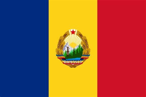 Socialist Republic of Romania state flag 1965–1989 : leftvexillology