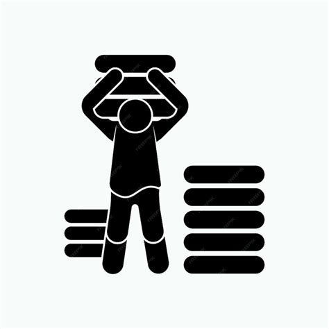 Icône de surcharge travailler dur symbole de charge de travail vecteur