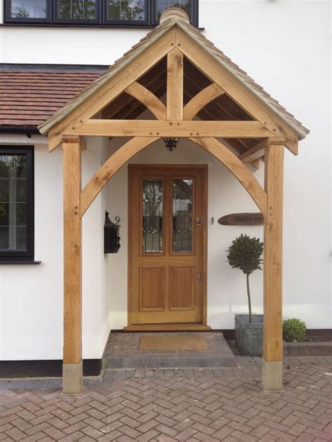 Bespoke Green Oak Porch Front Door Canopy Handmade In Shropshire