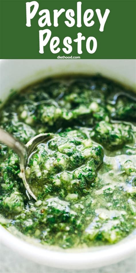 Parsley Pesto Recipe A Delicious Twist On Pesto Prepared With Parsley Walnuts And Cheese It