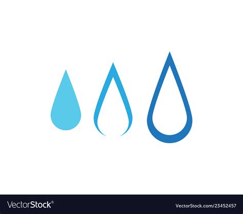 Water Drop Three Logo And Symbols Royalty Free Vector Image