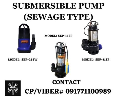 SEWAGE TYPE (SUBMERSIBLE) PUMP on Carousell