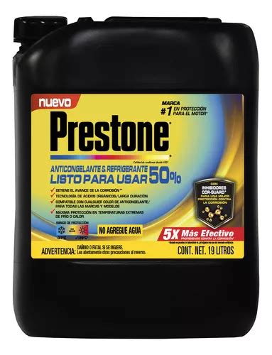 Anticongelante Prestone Cor Guard Listo Para Usar Afc 19 L