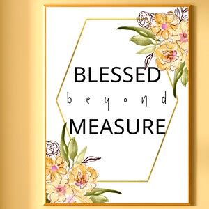 Blessed Beyond Measure Wall Art Modern Christian Printable Minimal Wall Art Minimal Home Decor ...