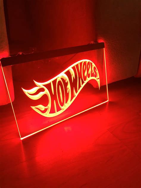 HOT WHEELS LED NEON LIGHT SIGN 8x12 EBay