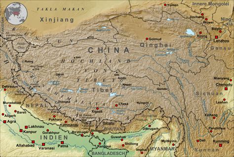 The Map of Tibet- Where is Tibet on a Map - Tibet Maps | WindhorseTour ...