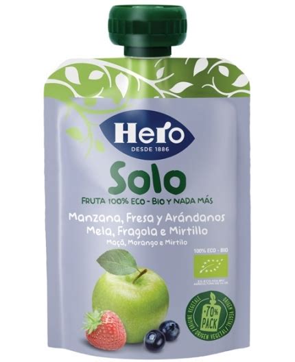 Hero Solo Frutta Frullata Bio Mela Fragola Mirtillo G