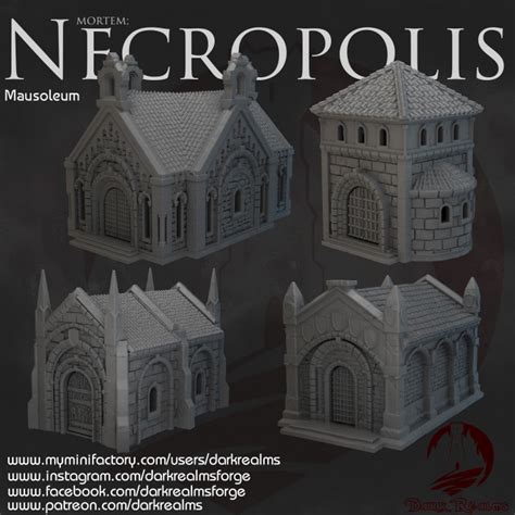 D Printable Dark Realms Necropolis Mausoleum By Dark Realms Forge