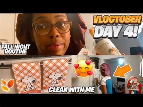 Fall Night Routine Cleaning With Me VLOGTOBER DAY 4 YouTube