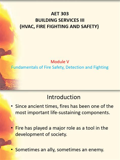 Module V Building Services Iii Fire Fighting And Safety Pdf