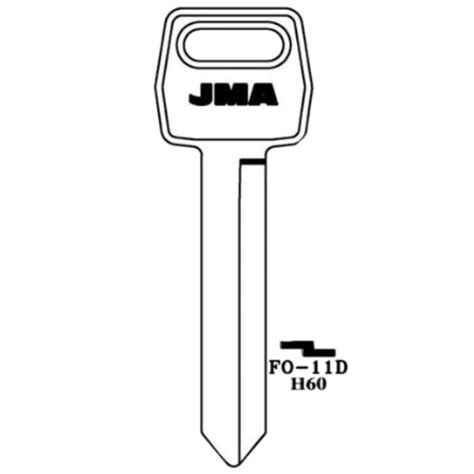 Jma Ford Cut Blank Key Fo D H Keys Less