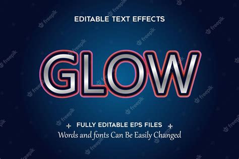 Premium Vector Glow 3d Text Effect