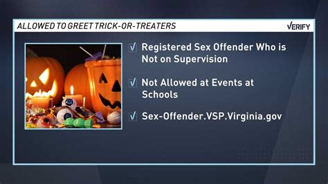 VERIFY Are Registered Sex Offenders Allowed To Greet Trick Or Treaters In Va Newsnow
