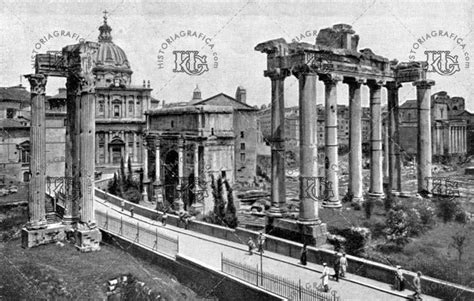 Roma Foro Romano Frente El Templo De Saturno Ref Mz