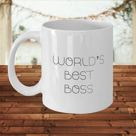 World S Best Boss Coffee Mug Dunder Mifflin Best Boss Etsy