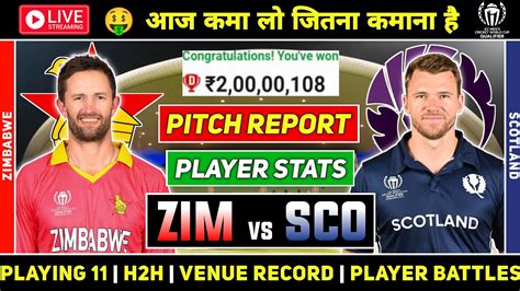 Live Zim Vs Sco Dream Prediction Zim Vs Sco Dream Team Of Today