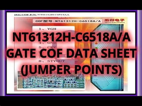 NT61312H C6518A A COF Datasheet Jumper Arshad Electronics YouTube