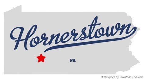 Map of Hornerstown, PA, Pennsylvania