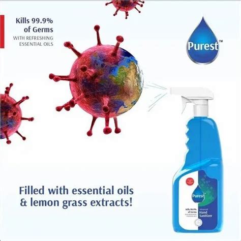 Purest Hand Sanitizer Spray 70 Alcohol Based Sanitizer 1l At Rs 90