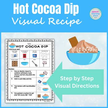 Hot Cocoa Dip Visual Recipe By Speech Learning Place SLP TPT