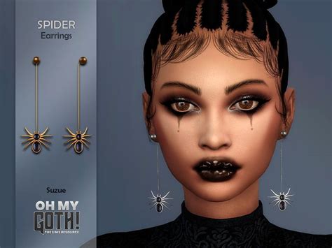 The Sims Resource Oh My Goth Spider Earrings In Spider