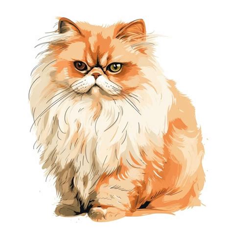 Premium Vector Persian Cat Vector