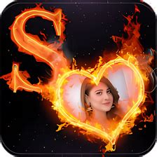 Fire Text Photo Frame Flaming Text Alphabets Android