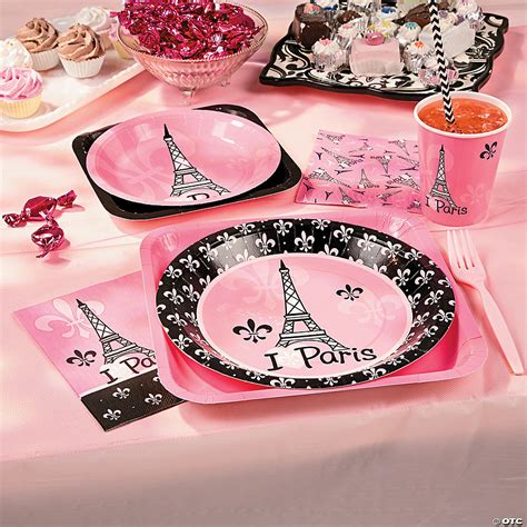 Perfectly Paris Tableware Kit For 8 Guests Oriental Trading