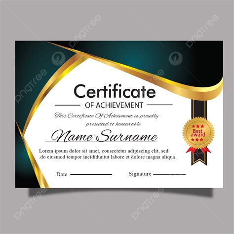 Modelo De Certificado Real Elegante Para O Diploma De Prémio Ou