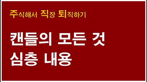 주식강의 기초 주식초보캔들의 모든 것 심층장대양봉 장대음봉 윗꼬리 5분봉 3분봉 매매 차트보는법 Youtube