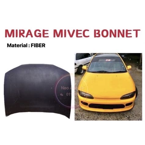 Proton Mivec Front Bonnet Fiber For Satria Wira Mirage Ll Shopee